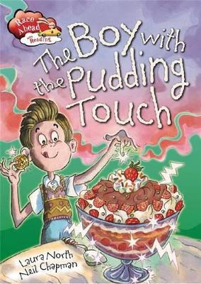 Boy with Pudding Touch book