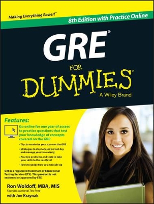 GRE For Dummies by Ron Woldoff
