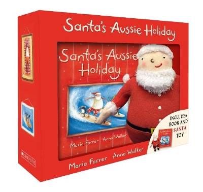 Santa's Aussie Holiday Boxed Set + Plush book
