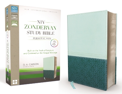 NIV Zondervan Study Bible, Personal Size, Leathersoft, Light Blue/Turquoise: Built on the Truth of Scripture and Centered on the Gospel Message book