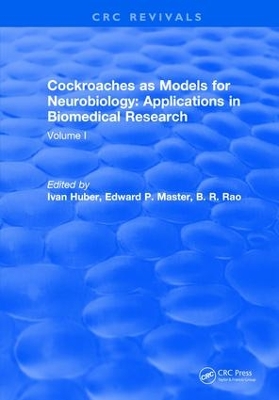 Cockroaches as Models for Neurobiology: Applications in Biomedical Research book