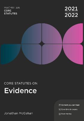 Core Statutes on Evidence 2021-22 book