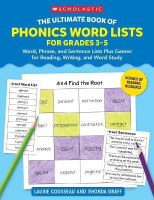 The Ultimate Book of Phonics Word Lists: Grades 3-5: Games & Word Lists for Reading, Writing, and Word Study book