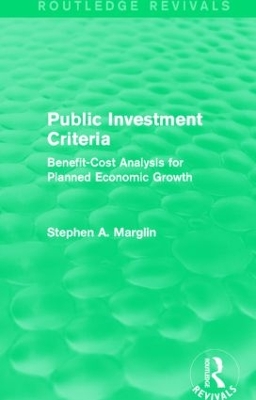 Public Investment Criteria by Stephen A. Marglin