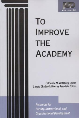 To Improve the Academy by Sandra Chadwick-Blossey