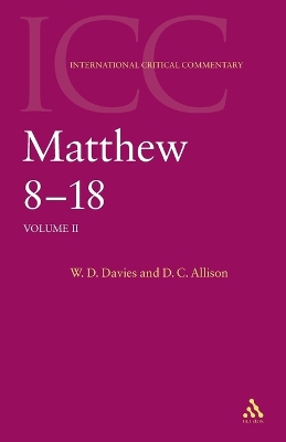 Matthew 8-18 by W. D. Davies