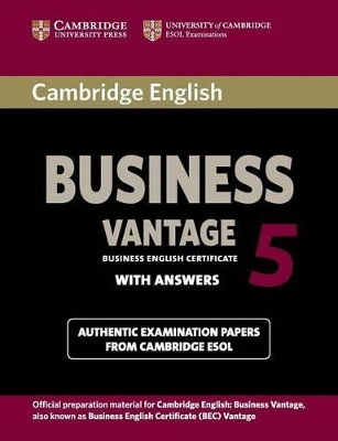 Cambridge English Business 5 Vantage Student's Book with Answers book