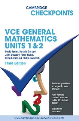 Cambridge Checkpoints VCE General Mathematics Units 1 and 2 book