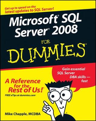 Microsoft SQL Server 2008 For Dummies book