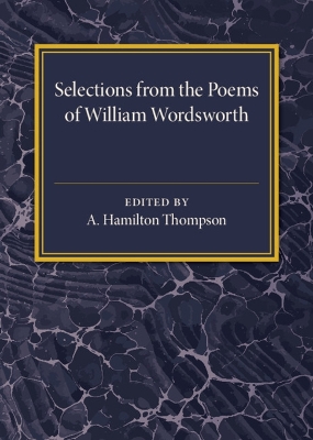 Selections from the Poems of William Wordsworth book