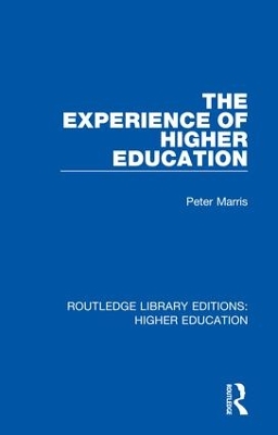 The Experience of Higher Education book