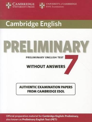 Cambridge English Preliminary 7 Student's Book without Answers book