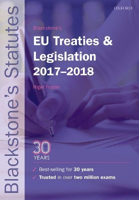 Blackstone's EU Treaties & Legislation 2017-2018 book