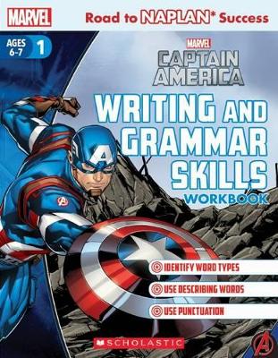 Marvel Workbook: Captain America Level 1 Writing and Grammar Skills book