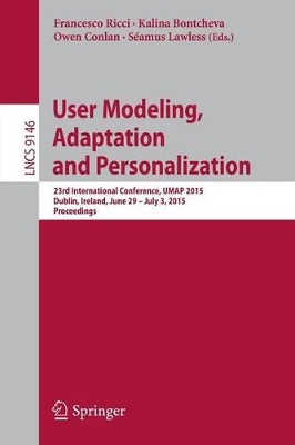 User Modeling, Adaptation and Personalization book