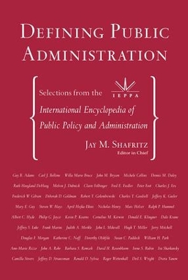 Defining Public Administration book