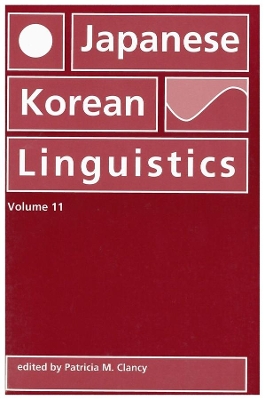Japanese/Korean Linguistics book