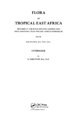 Flora of Tropical East Africa - Lythraceae (1994) by B. Verdcourt