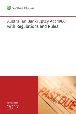 Australian Bankruptcy Act 1966 with Regulations and Rules book