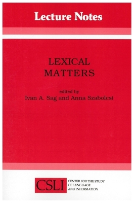 Lexical Matters book