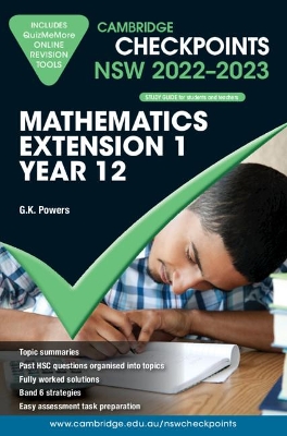 Cambridge Checkpoints NSW Mathematics Extension 1 Year 12 2022–2023 book