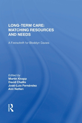 Long-Term Care: Matching Resources and Needs book