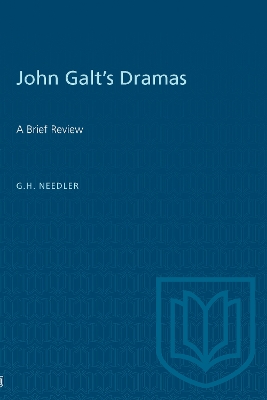 John Galt's Dramas: A Brief Review book