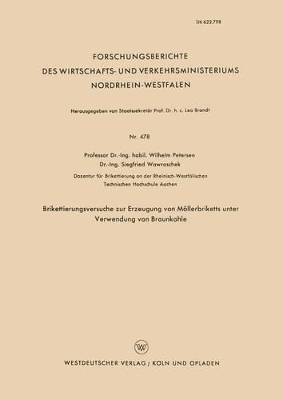 Brikettierungsversuche zur Erzeugung von Möllerbriketts unter Verwendung von Braunkohle book