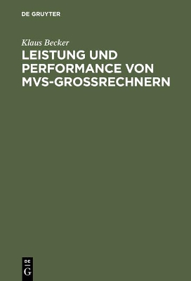 Leistung und Performance von MVS-Großrechnern book