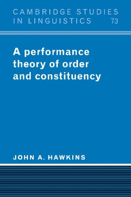 Performance Theory of Order and Constituency book