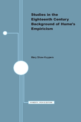 Studies in the Eighteenth Century Background of Hume's Empiricism book