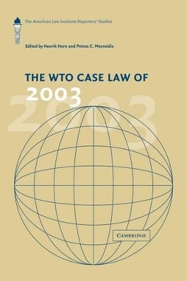 WTO Case Law of 2003 book