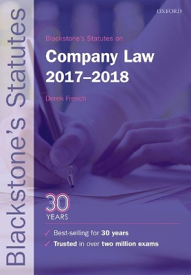 Blackstone's Statutes on Company Law 2017-2018 book