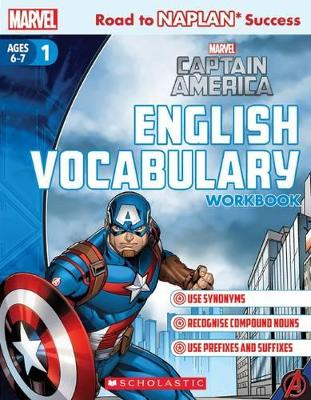 Marvel Workbook: Captain America Level 1 English Vocabulary book