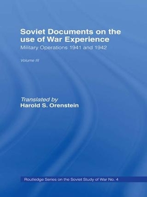 Soviet Documents on the Use of War Experience book