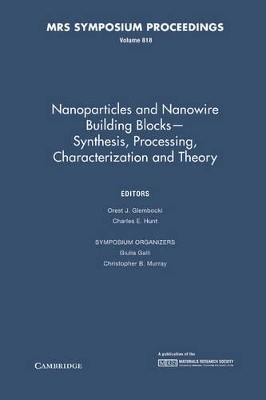 Nanoparticles and Nanowire Building Blocks - Synthesis, Processing, Characterization and Theory: Volume 818 book