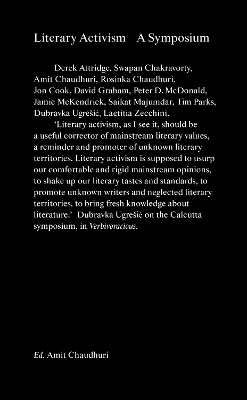 Literary Activism: A Symposium book