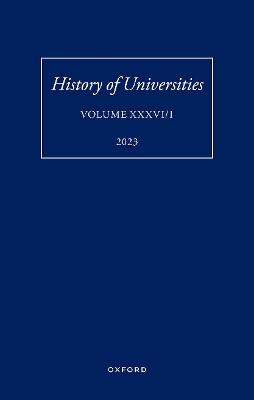 History of Universities: Volume XXXVI / 1 book