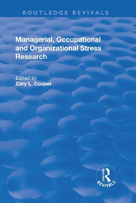 Managerial, Occupational and Organizational Stress Research book