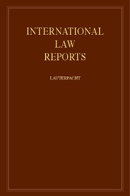 International Law Reports by E. Lauterpacht