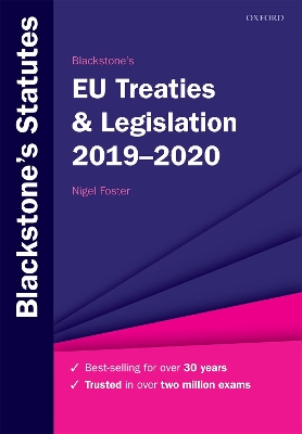 Blackstone's EU Treaties & Legislation 2019-2020 book