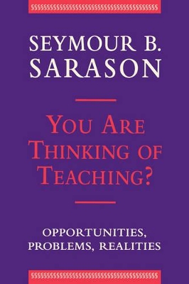 You Are Thinking of Teaching? book