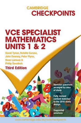 Cambridge Checkpoints VCE Specialist Maths Units 1 and 2 book