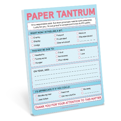 Knock Knock Paper Tantrum Nifty Note Pad (Pastel Version) book