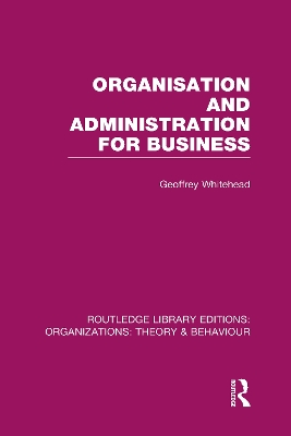 Organisation and Administration for Business book