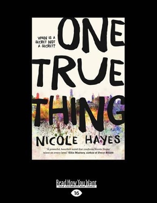 One True Thing book