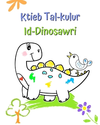 Ktieb Tal-kulur Id-Dinosawri: Illustrazzjonijiet kbar u sempliċi b'dinosawri ħelu book