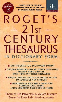 Roget's 21St Thesaurus 3Rd Edition by Barbara Ann Kipfer