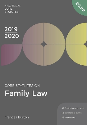 Core Statutes on Family Law 2019-20 book