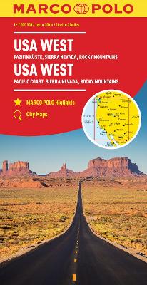 USA West Marco Polo Map: Pacific Coast, Sierra Nevada, Rocky Mountains book